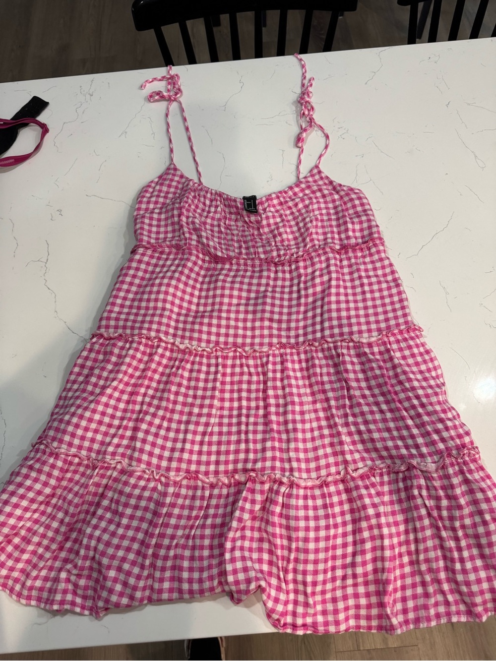 Forever 21 Pink Gingham Spaghetti Strap Cami